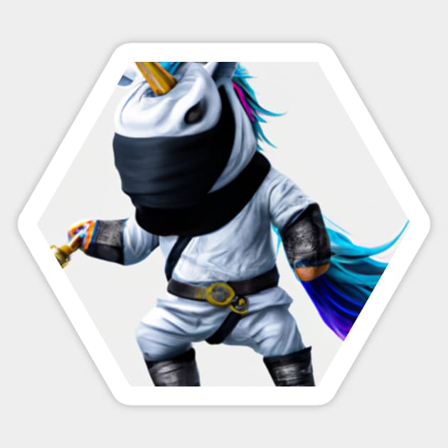 Ninja Unicorn Sticker by Shadowbyte91